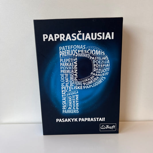 Stalo žaidimas Paprasčiausiai pasakyk paprastai