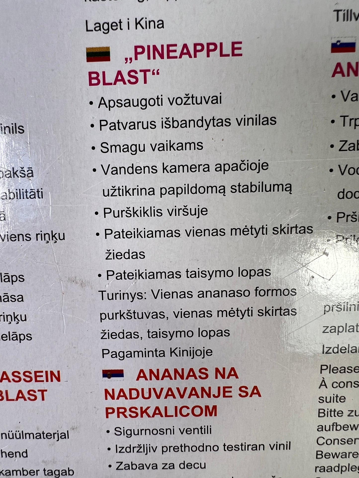 Bestway pripučiamas vaikų fontanas Pineapple Blast